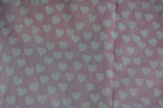 Pale Pink White Hearts