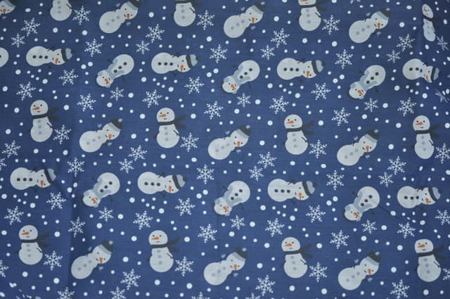 Snowmen On Blue